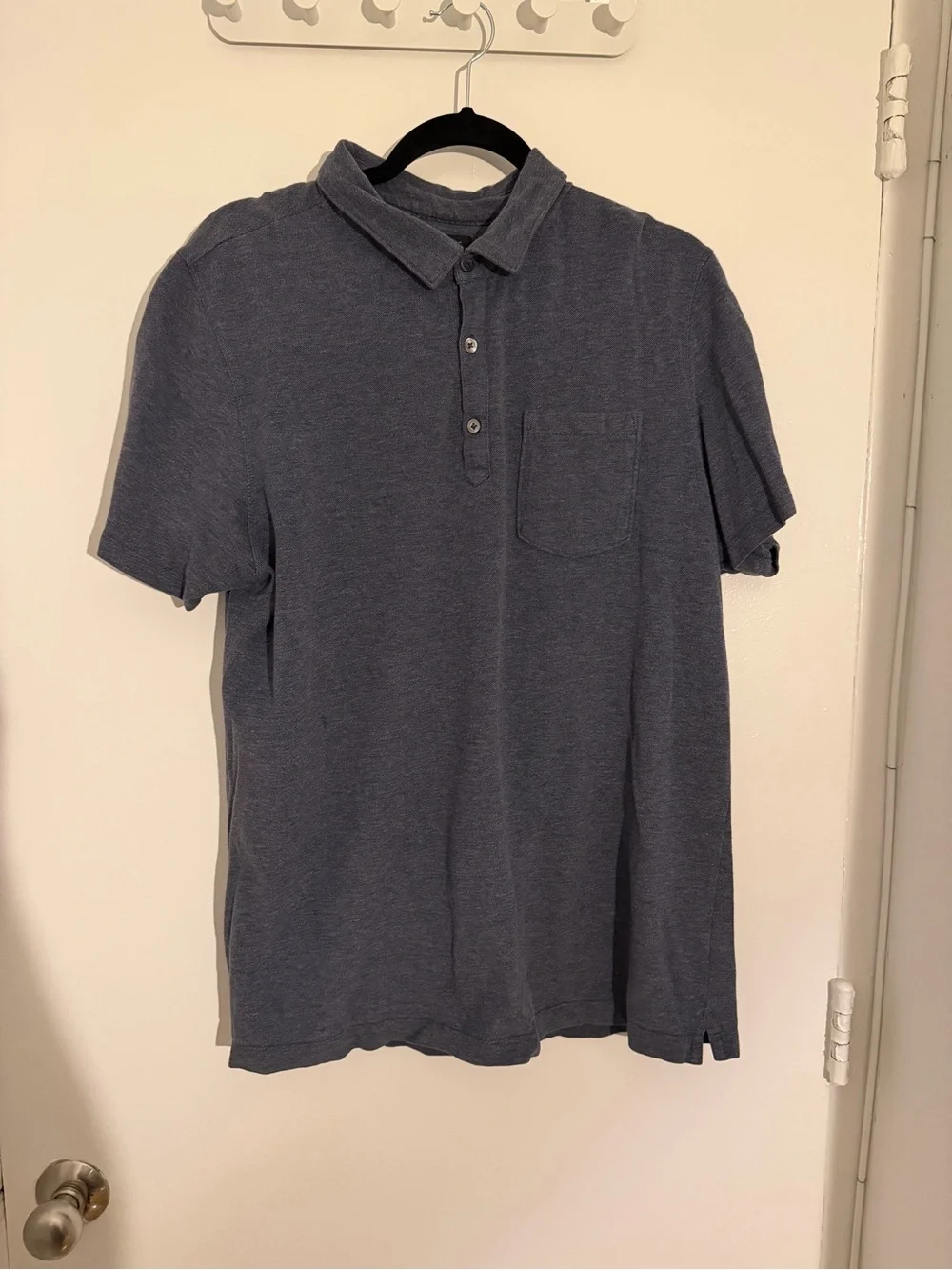 Banana Republic Men's Short Sleeve Polo Shirt in Charcoal Blue